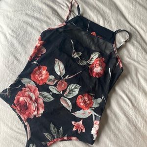 Fashion Nova Floral Sheer Bodysuit